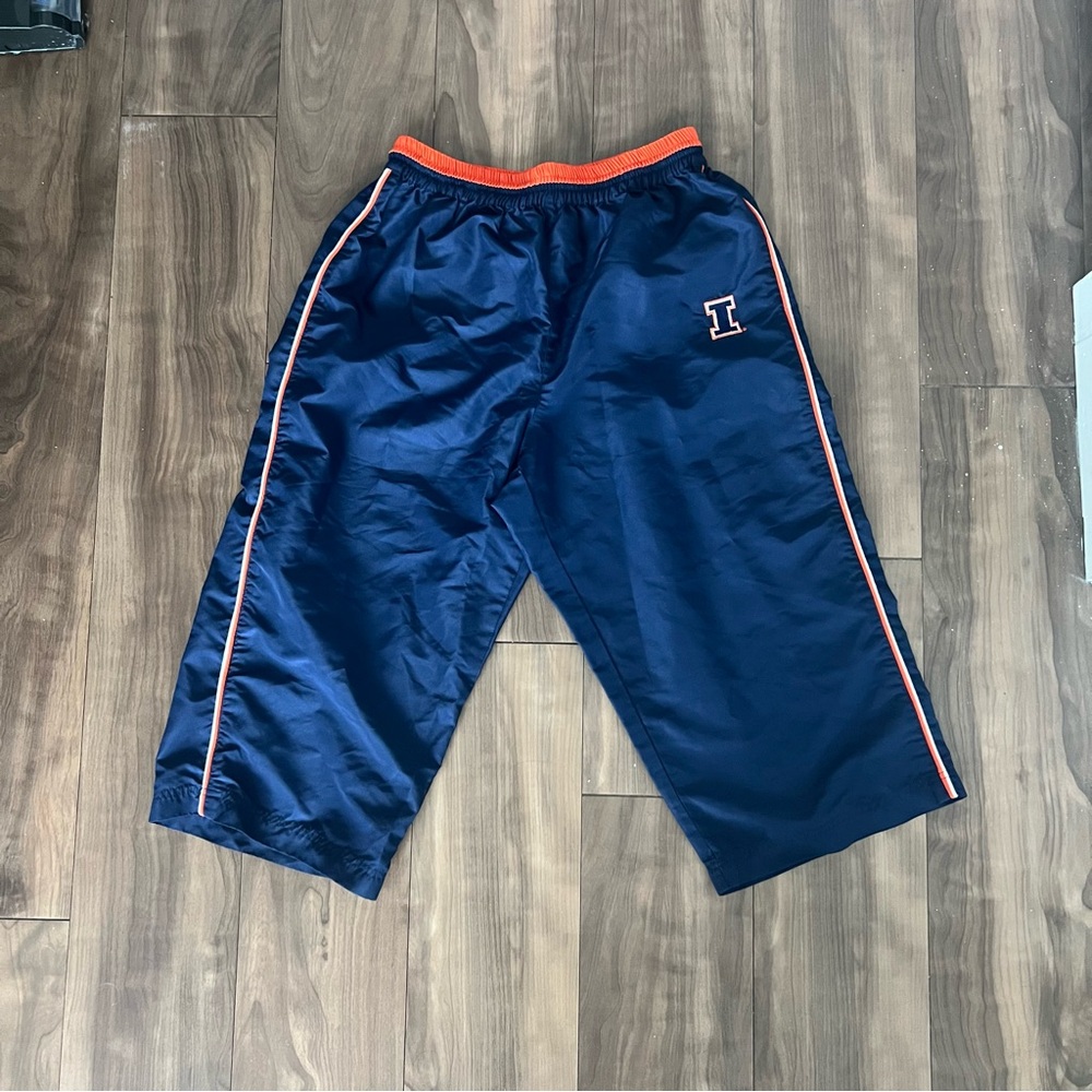 UofI Kids Navy Blue Track Pants with Orange Trim